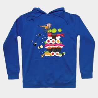 monkey eating shushi Hoodie